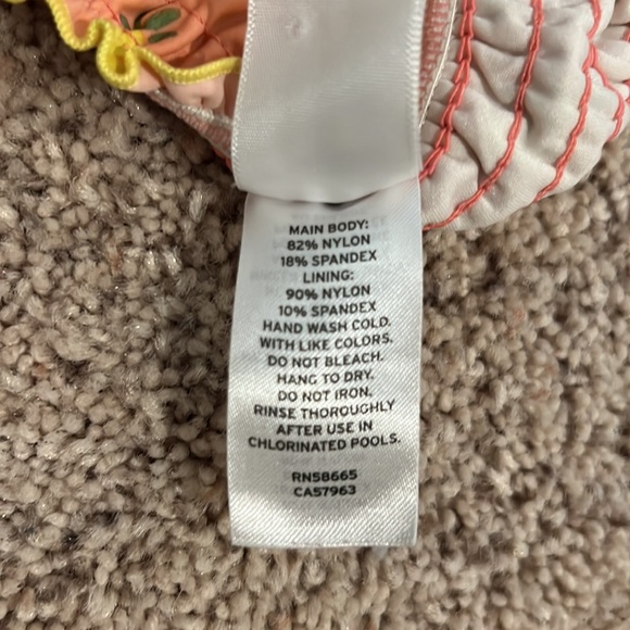 Tucker + Tate Pineapple and Polka Dot Yellow and Pink Bikini 3T - Picture 4 of 4